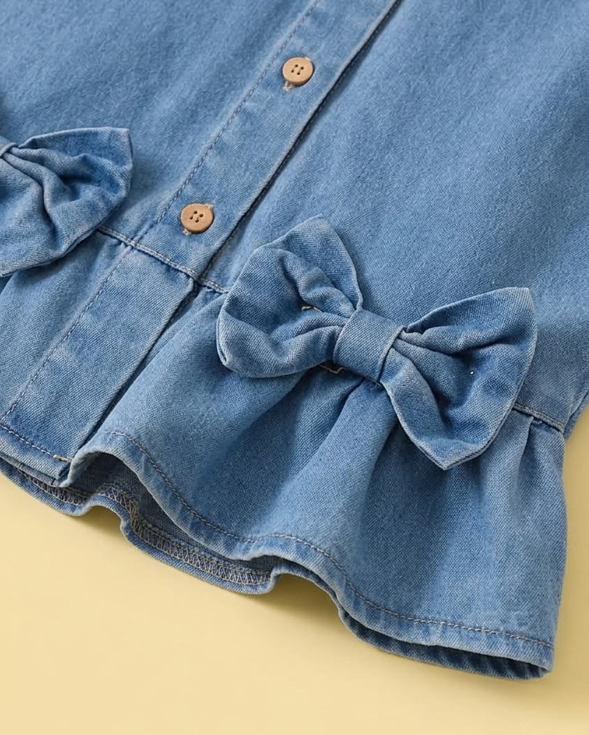 Conjunto jeans com laços - foto 2
