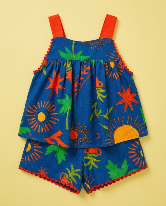 Conjunto azul estampado - foto 1