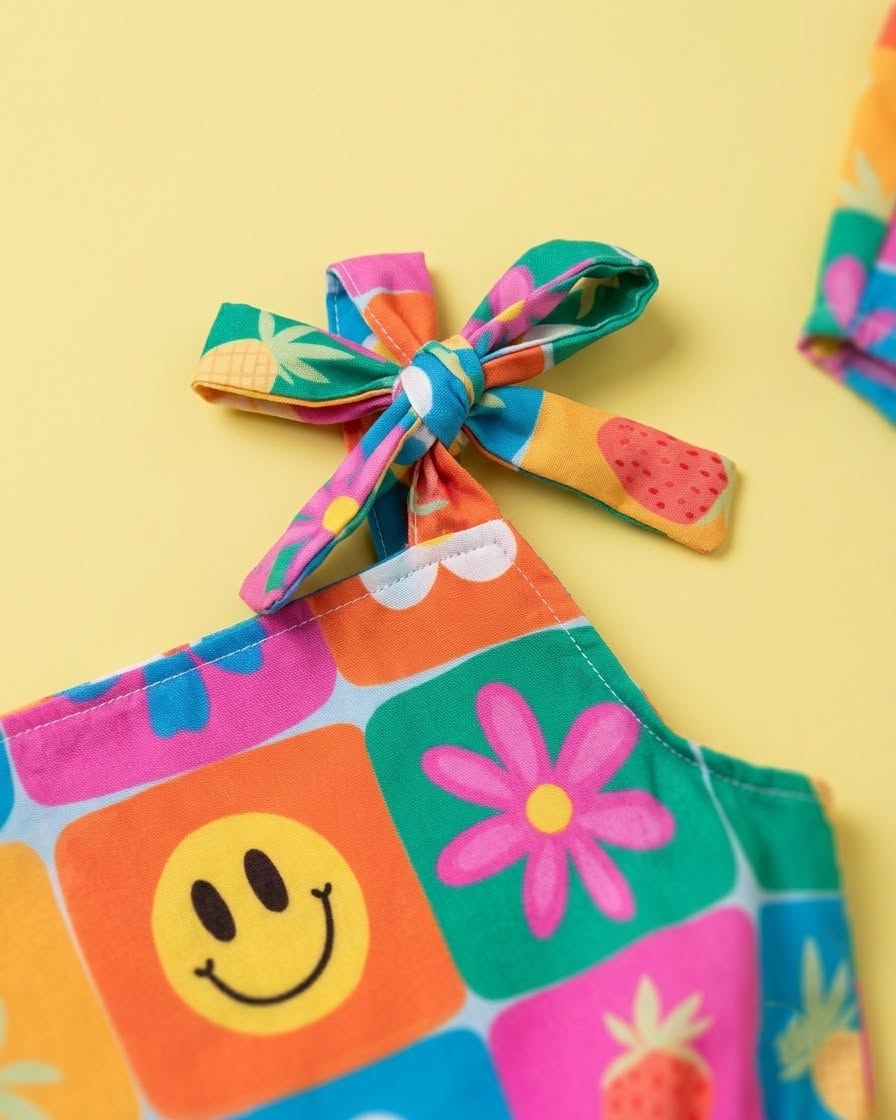 Conjunto colorido com laços - foto 2