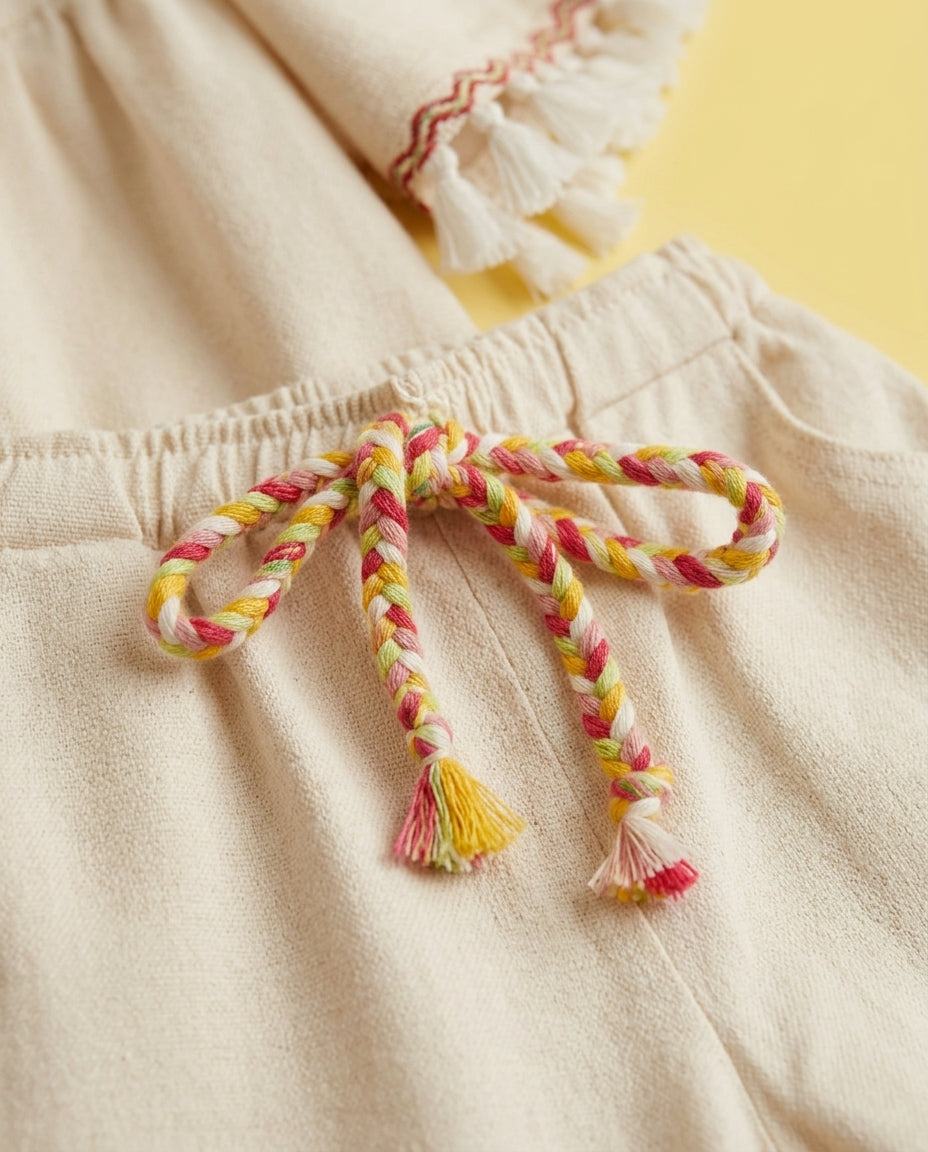 Conjunto off-white com detalhes coloridos - foto 2