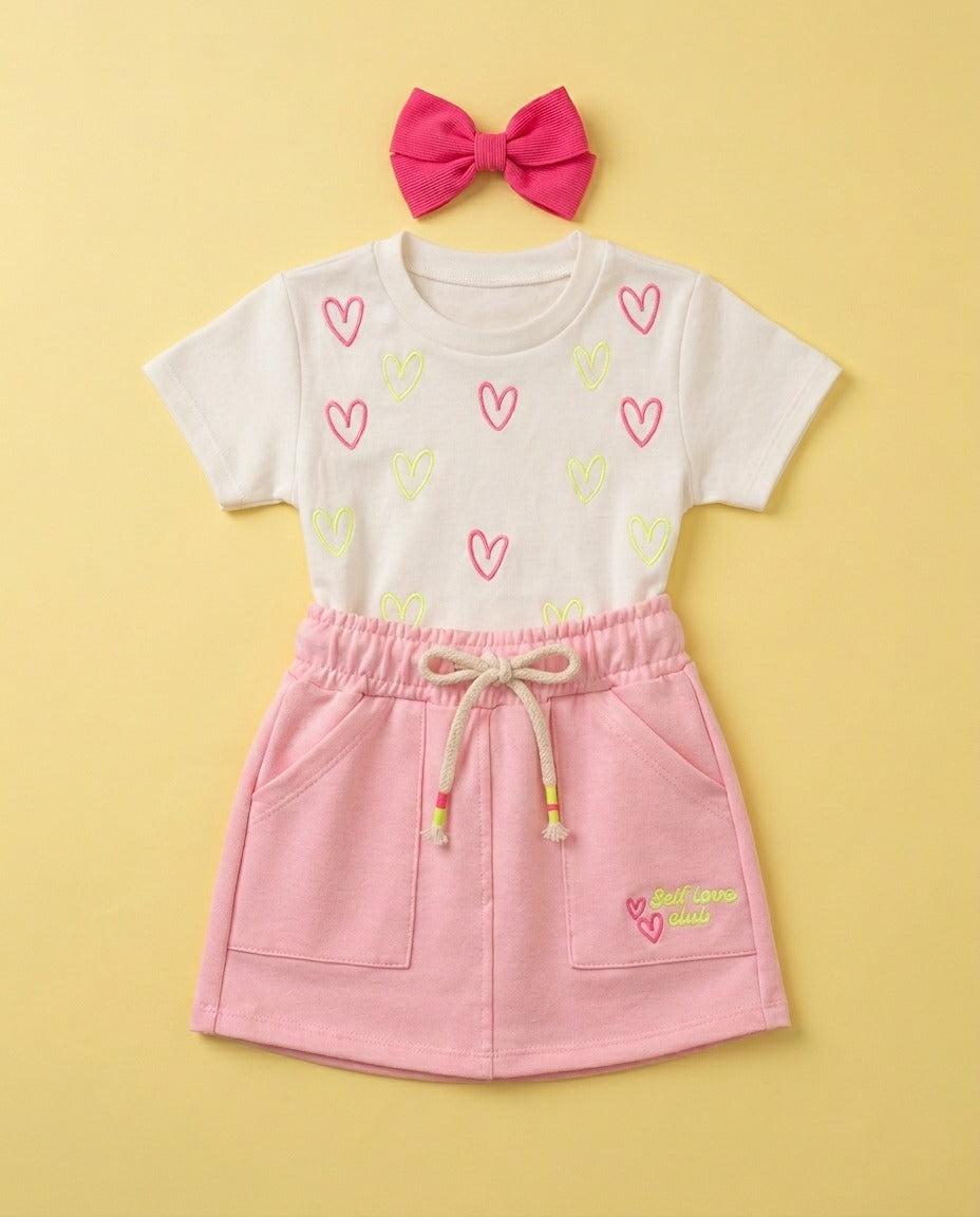 Look rosa com corações - foto 1