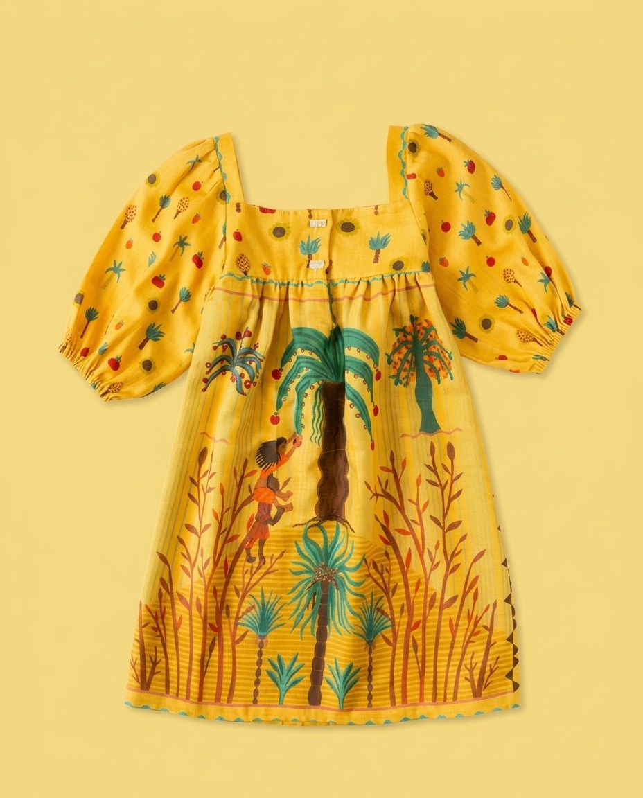 Vestido amarelo tropical - foto 1