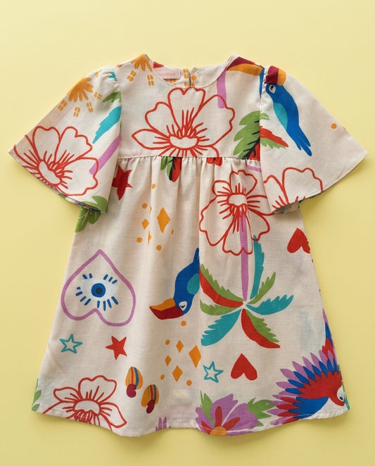 Vestido estampado tropical - foto 1