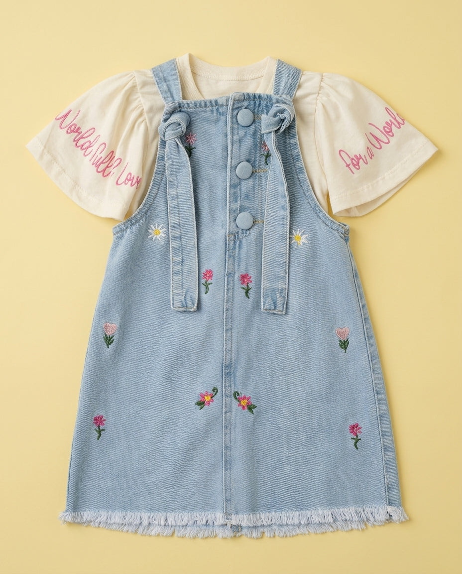 Vestido jardineira jeans - foto 1